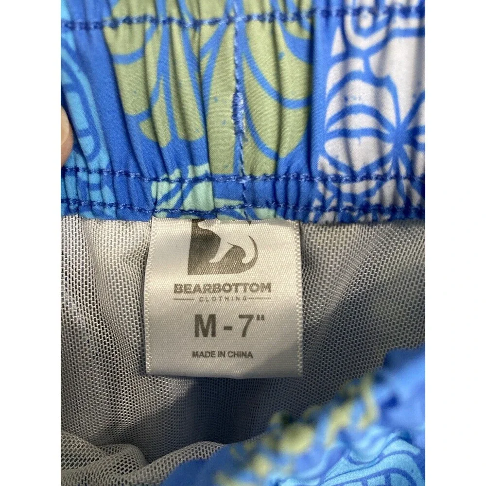 Bear Bottom Swim‎ Trunks Totem Pole Graphic Size Medium 7”